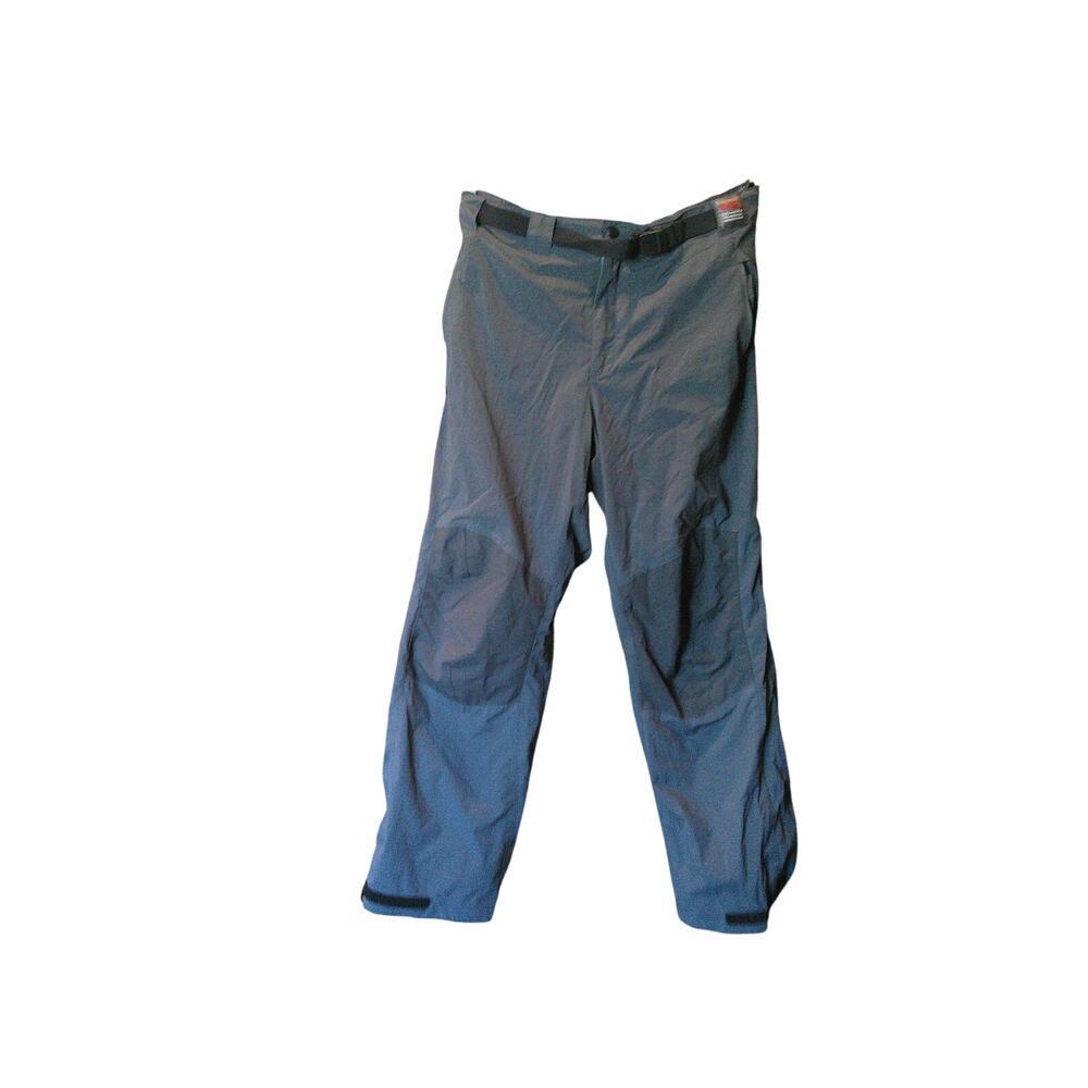 Slam Men’s Grey Nylon Snow Pants Size Medium Belted Inseam 30” Winter Ski Gear